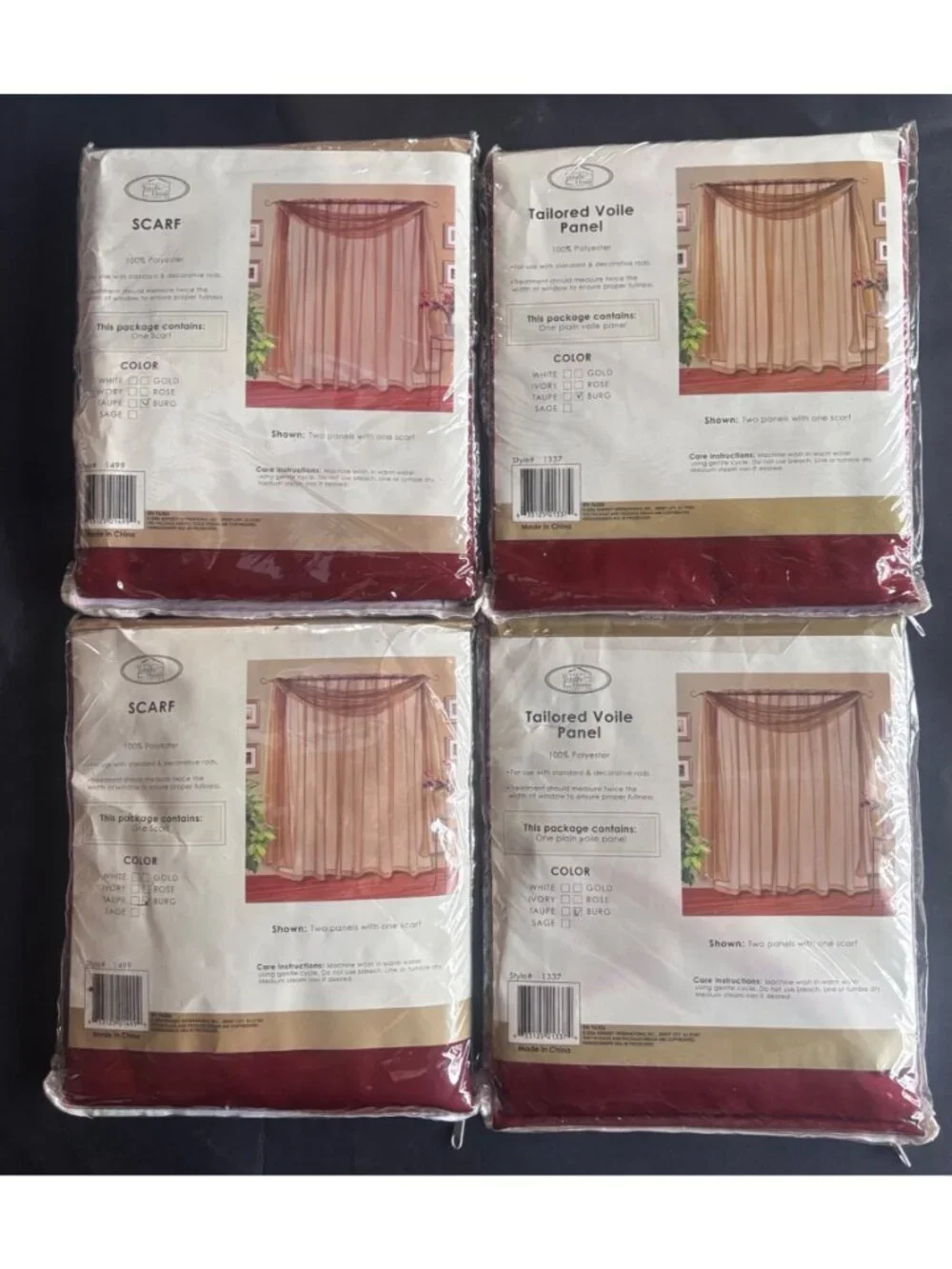 Kennedys Totally Home Burgundy Sheer Scarf 40